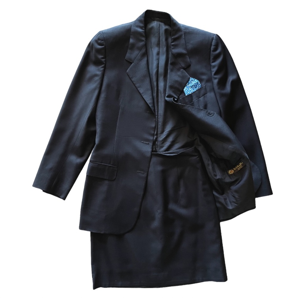 Loro Piana Black Women's Blazer and Skirt Set